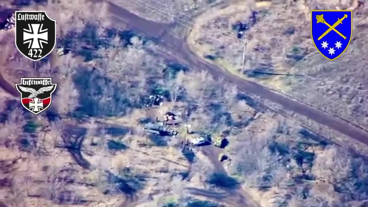 Cluster Munitions Shredding a Large Group of Russian Soldiers