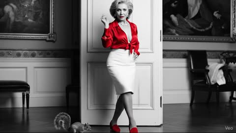 A Mature Woman Dances Next To Her Pet Squirrel (AI Generated)