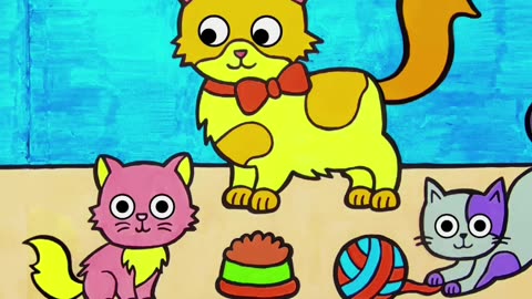 It's so much fun coloring adorable cat pictures.