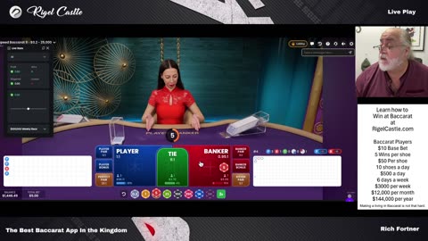 Win Playing Baccarat with Rigel Castle and build the bankroll, download the App at RigelCastle.com