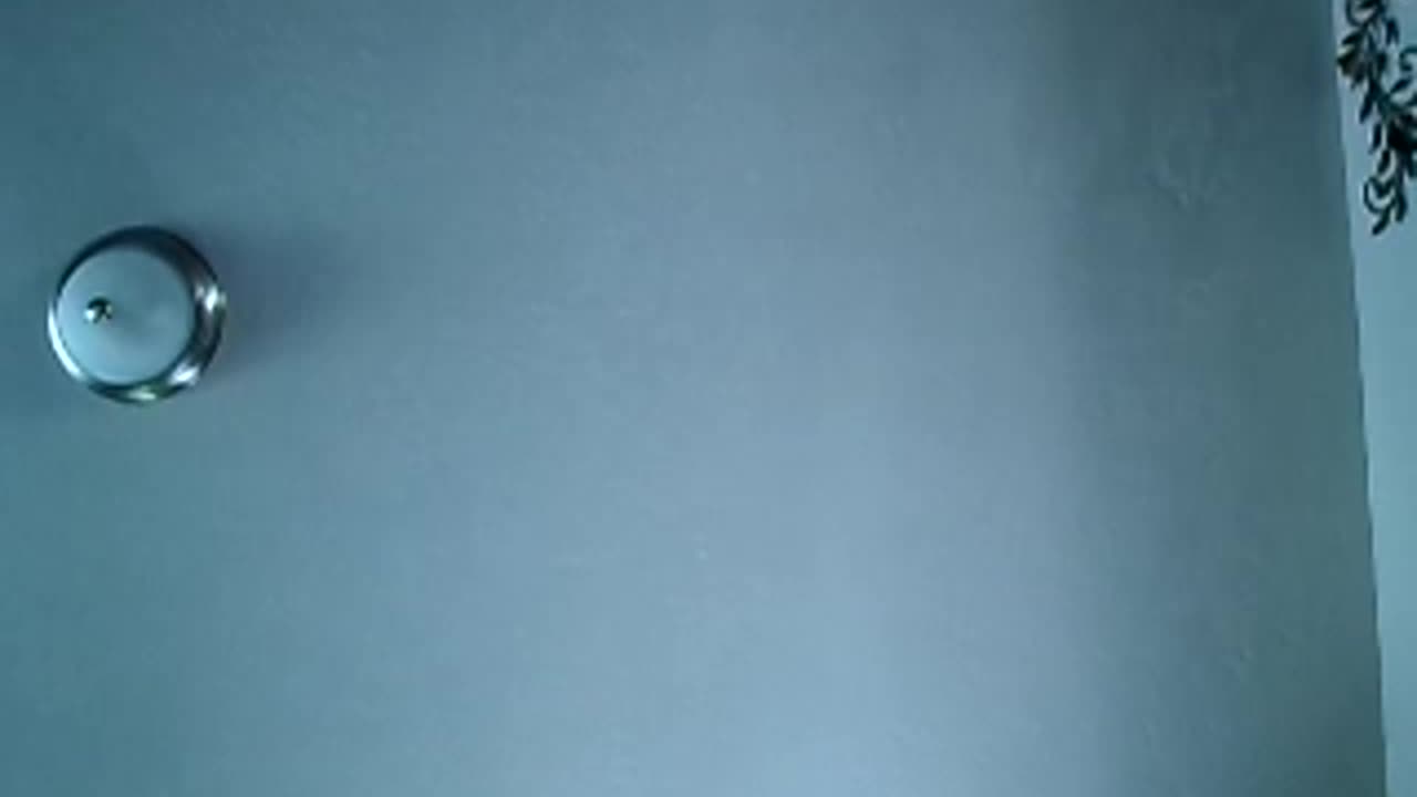 Filming the ceiling and nipple light as the faucet goes off, sound effects!