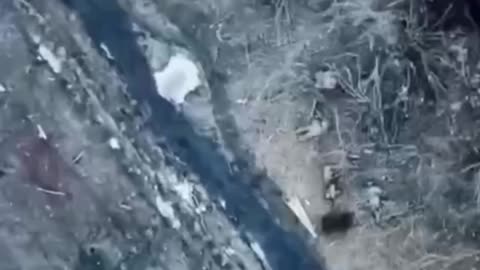 Group of Russian Soldiers Hanging Out On Side of the Road