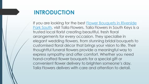 Best Flower Bouquets in Riverside Park South