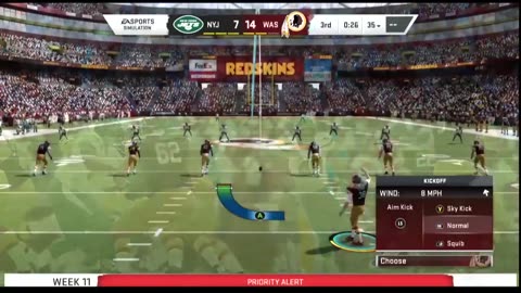 1965 WASHINGTON VS Madden 20 I Franchise SEASON 1 WEEK 11 WASHINGTON VS New York Jets