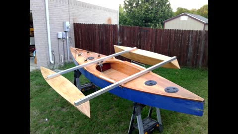 Blue Canoe - Outrigger Build Photos