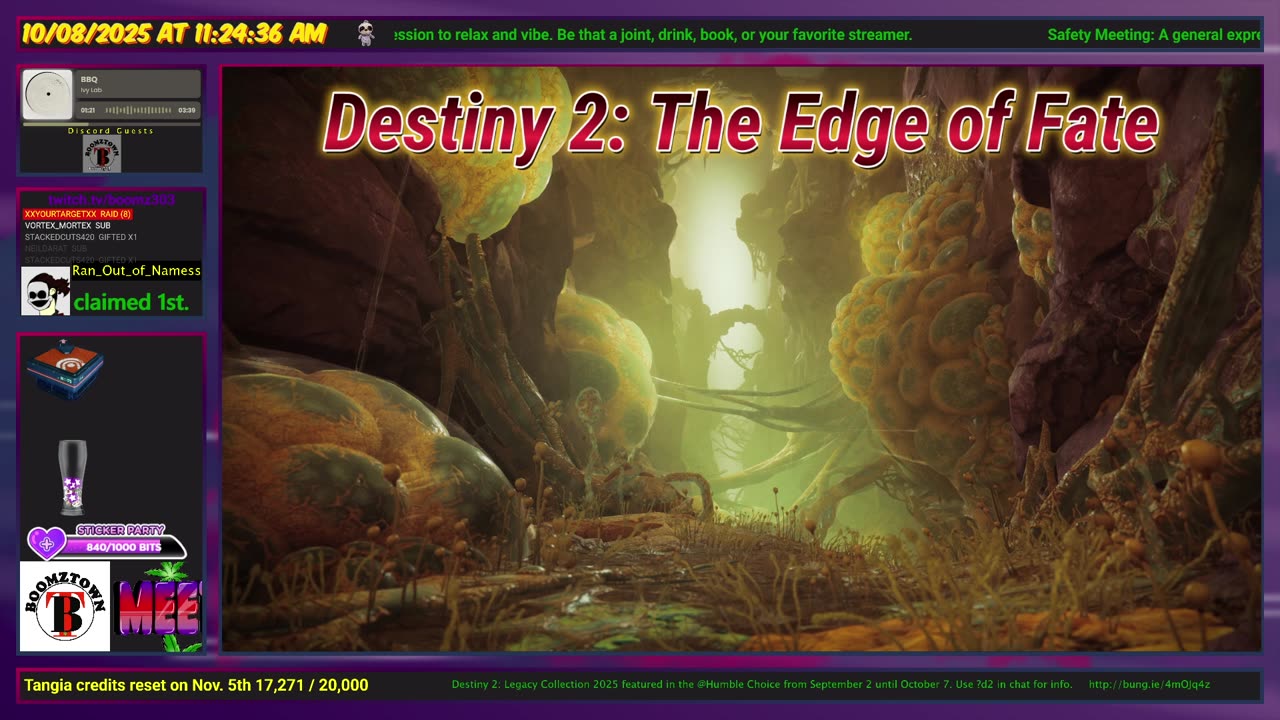 Destiny 2: 10/8/25 - Power 527 7/8 and Rising! ARMS WEEK if you like PvP. Me? Back in the mines.