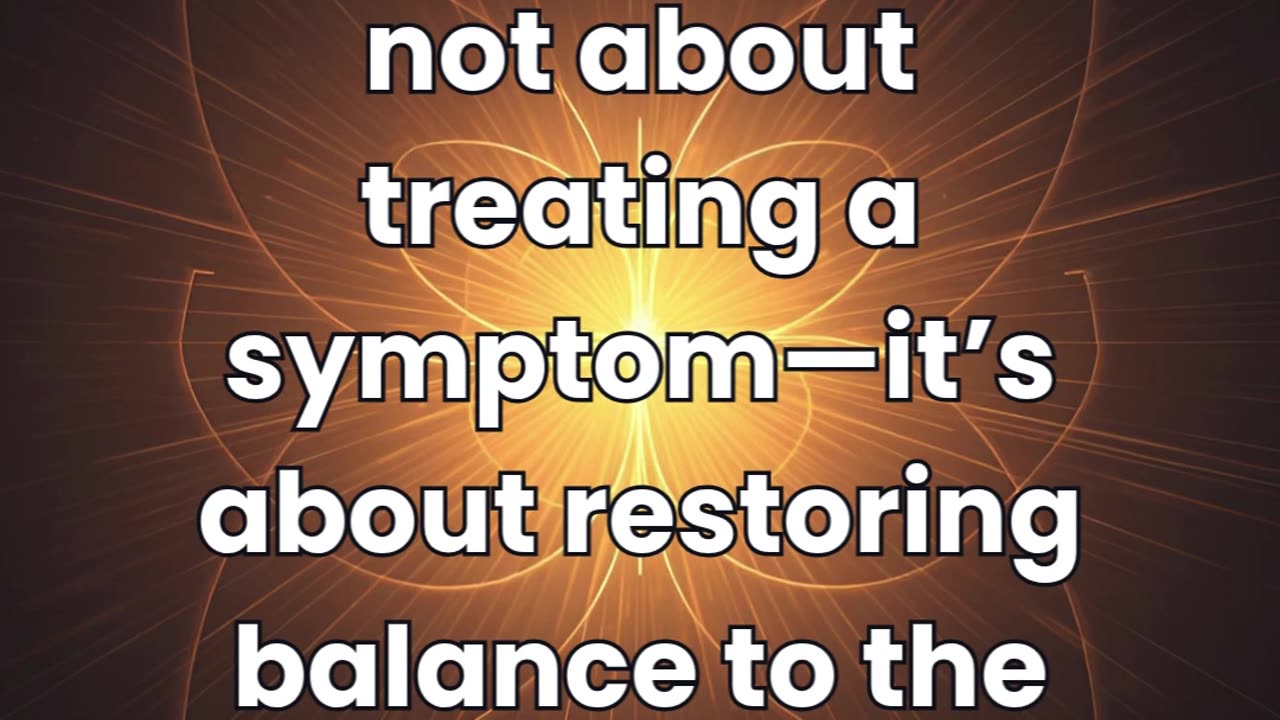 The holistic, whole body approach