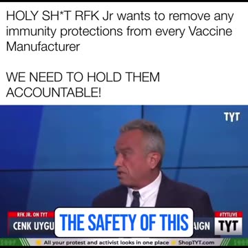 RFK Jr wants to remove any Immunity Protections from every Vaccine Manufacturer💉