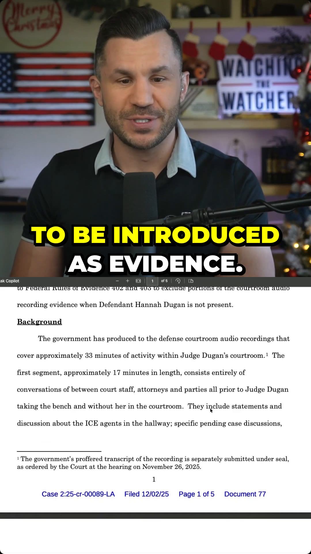 Judge Dugan Audio Sparks CONTROVERSY