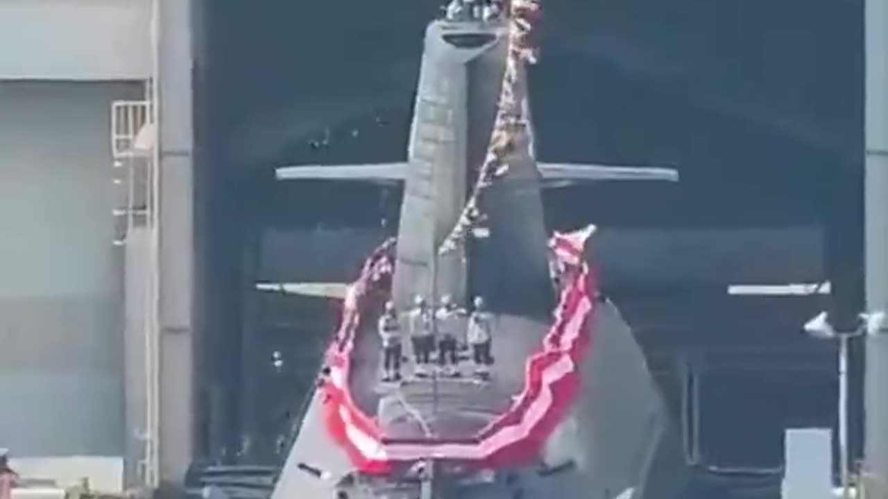 Japan launches it's first submarine since WWII