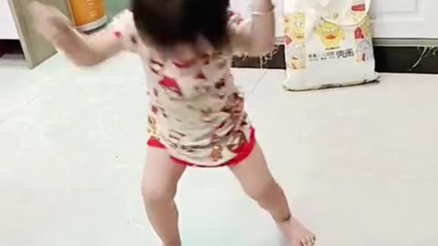 How cute baby dance