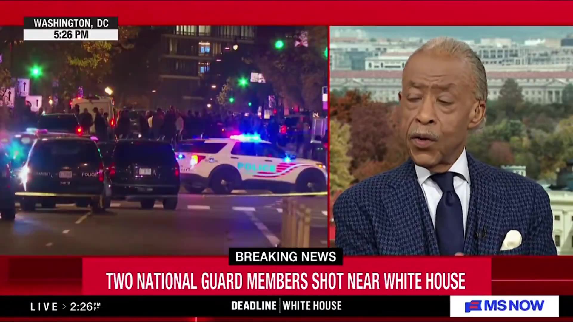 Al Sharpton Wastes No Time Blaming Trump For National Guard Shooting