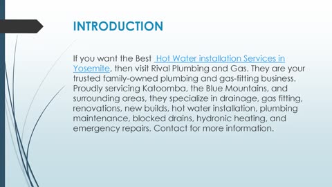 Best Hot Water installation Services in Yosemite