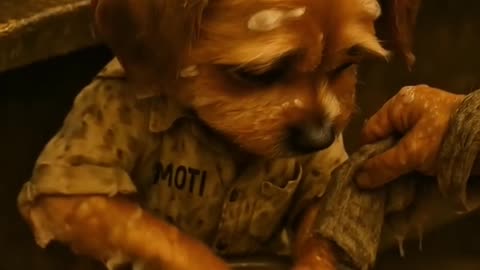 The poor dog did not have fan so, his rich friends macking fun of him