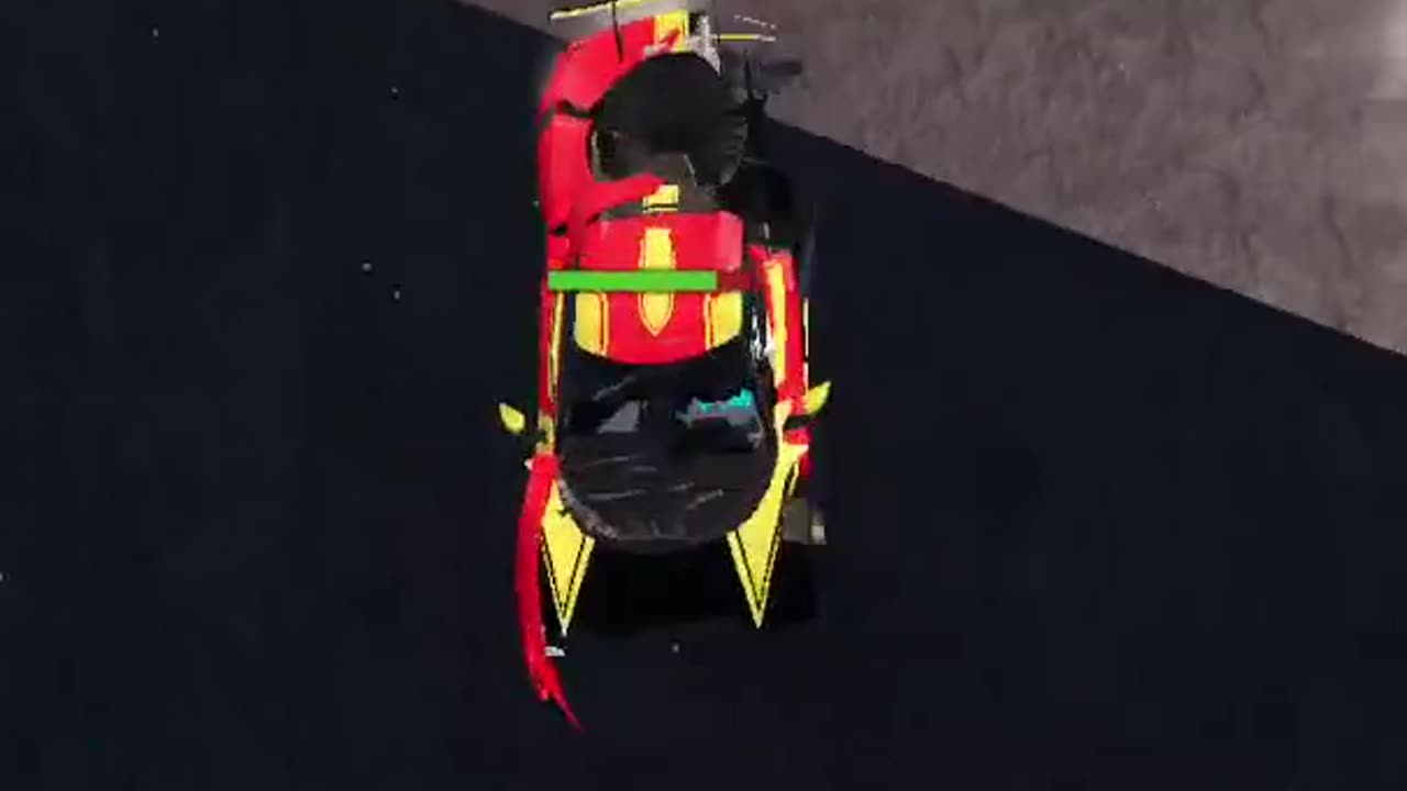I hit the car at full speed and it flew into the lava, and then I did too #roblox #gaming #funny