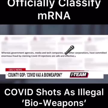 Finally we’re calling things by their name - Covid 19 vaccines declared as biological weapons