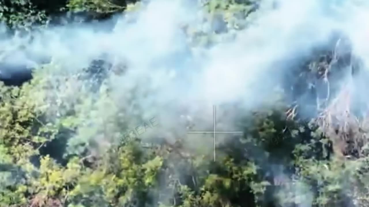 Ukrainian Drones Going After A Russian Comms Base Set Up in the Treeline