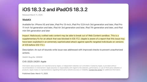 iOS 18.3.2 Released | What's New!