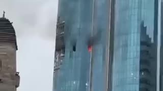 Russian Air Defenses Strike a Skyscraper in Chechen Capital of Grozny