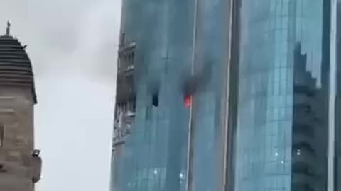 Russian Air Defenses Strike a Skyscraper in Chechen Capital of Grozny