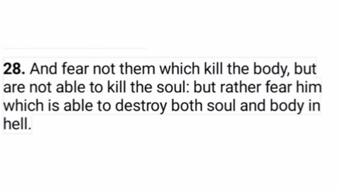 FEAR IN GOD.
