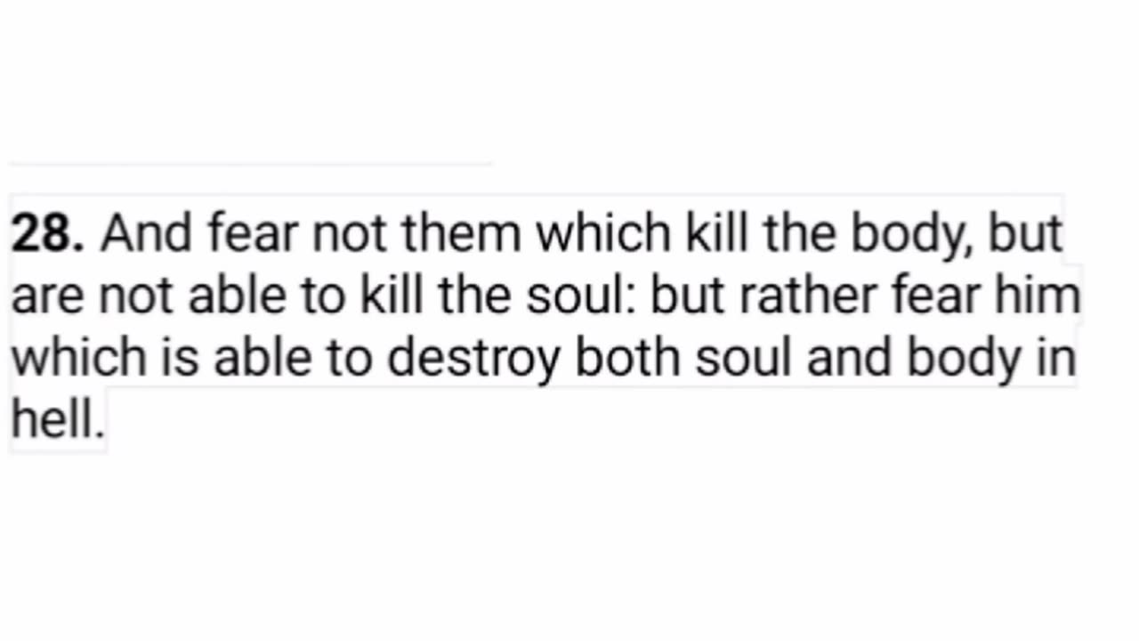 FEAR IN GOD.