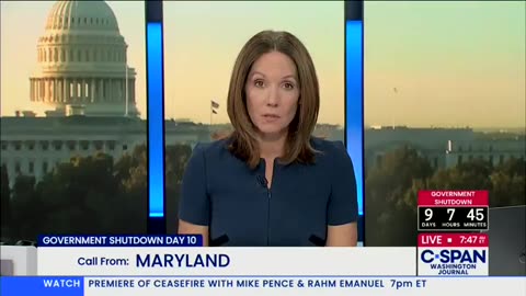 CSPAN host SHOCKED when caller tells her who's actually to blame for government shutdown