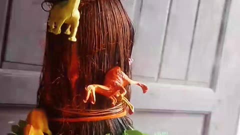 Dinosaur Volcano For Crazy Hair Day