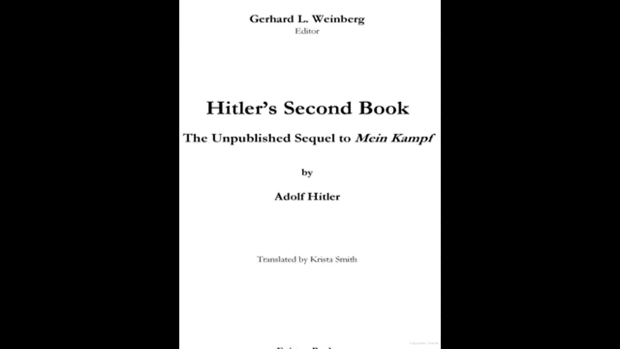 Hitler's Second Book by Adolf Hitler (Full Audiobook)