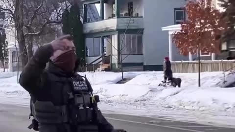 ICE officer that shot the woman dead is seen fleeing