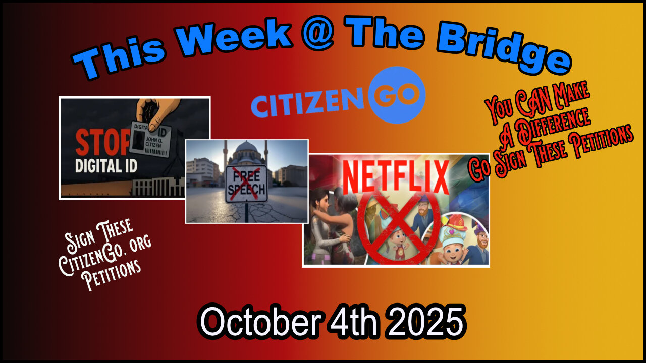 This Week At The Bridge with Tine - Part 1 of 2 - Citizen Go Petitions, you can do something