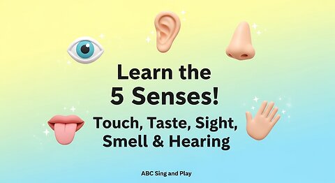 Learn the 5 Senses! Touch, Taste, Sight, Smell & Hearing | Fun Learning Song for Kids