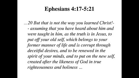 Ephesians 5 1-21 Sunday Teaching (12-29-24) Pastor Greg Tyra