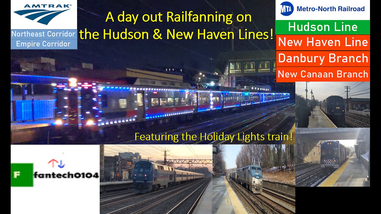 A wintery day out Railfanning on the Hudson & New Haven Lines! Featuring Holiday Lights Train