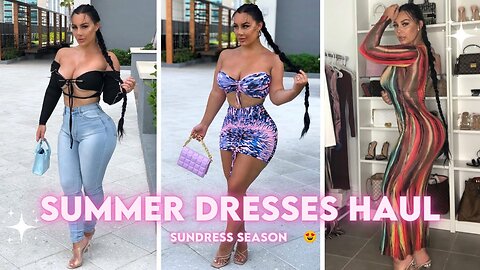 SUMMER DRESS TRY ON HAUL 🌴 | STYLISH DRESSES & JEANS HAUL
