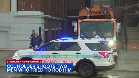 Chicago Garbage Truck Driver Fight With 2 Armed Robbers