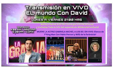 🕊 MUERE LA ACTRIZ GABRIELA MICHEL A LOS 65 | EN VIVO: Elenco de F*king Man Con Pablo Perron