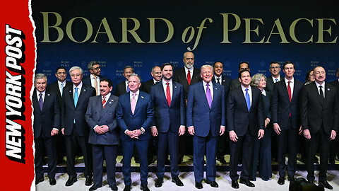 President Trump's Board of Peace poses for first family photo