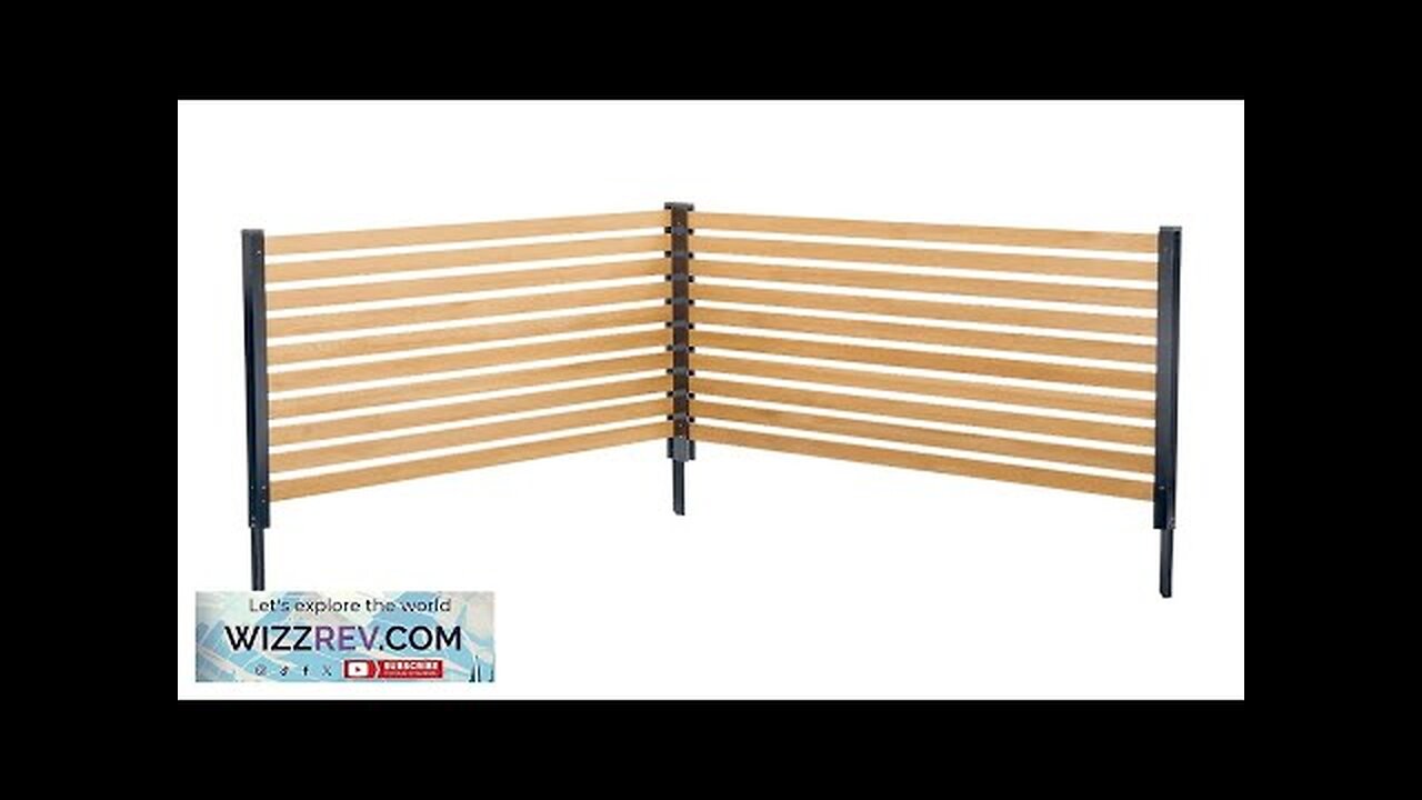 Wood Privacy Fence 2 Panels Slatted Air Conditioner Fence 38" W x Review