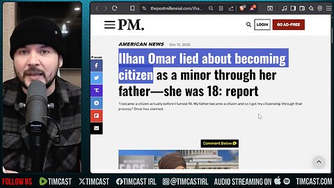 Ilhan Omar LIED About Age To Get Citizenship Report Claims | Tim Pool