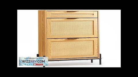 VEVOR Rattan Shoe Cabinet Narrow Shoe Storage Organizer with 2 Flip Rattan Review