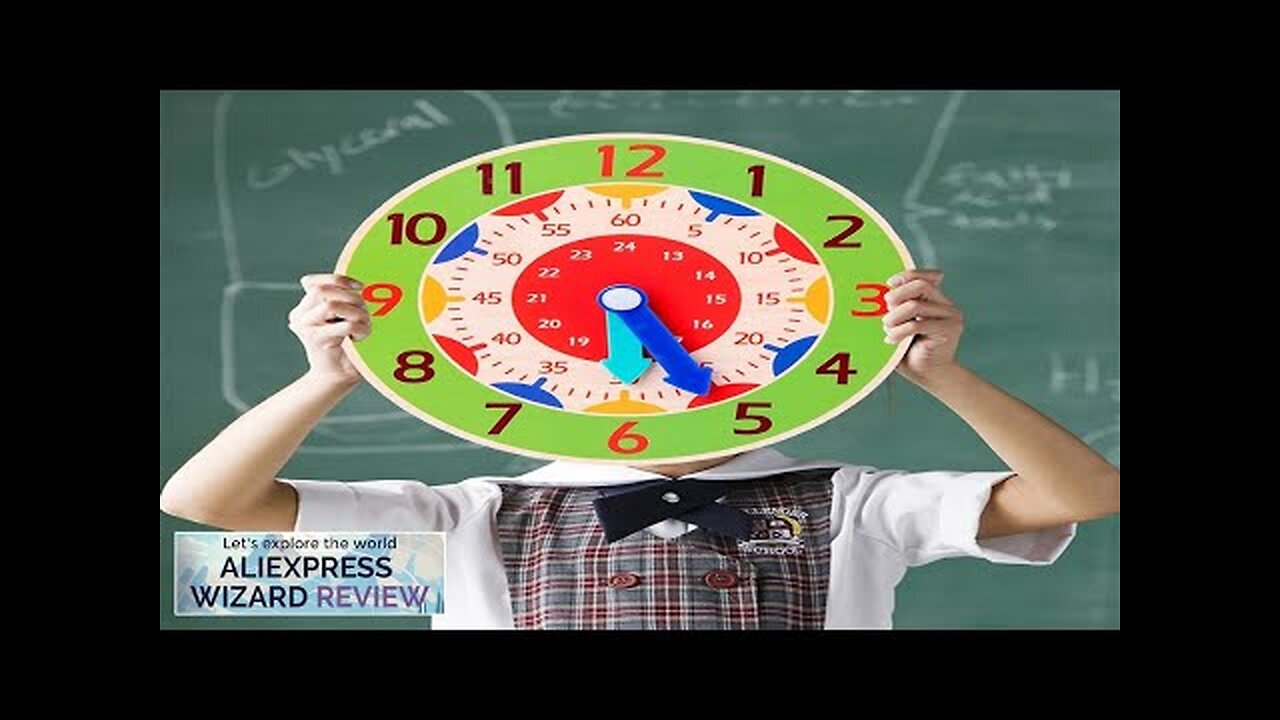 Kids Montessori Wooden Clock Toys Time Learning Teaching Aids Educational Toys Review