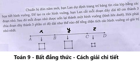 Toán 9: Bất đẳng thức: Chuẩn bị đón năm mới, bạn Lan dự định trang trí bảng tin của lớp bằng các họa