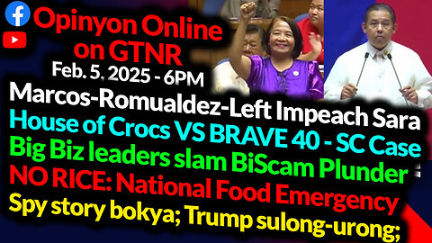 VP Sara Impeached? BRAVE40 vs House of Crocs | BiScam in SC | USAid Sabit | GTNR Ka Mentong & Ka Ado