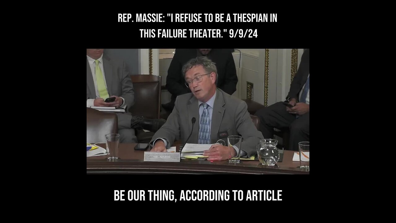 Thomas Massie calls out the entire establishment