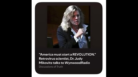 2018: Judy Mikovitz pulls NO punches