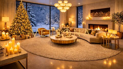 Winter Luxury Fireplace, Candles & Modern Classical Music
