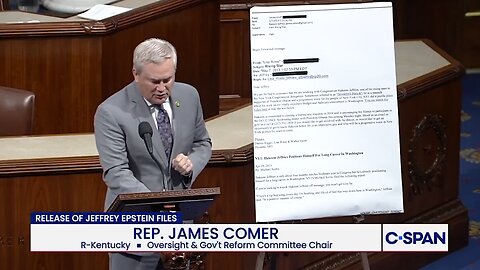 Rep. Comer CALLS OUT Hakeem Jeffries Over Epstein Email On House Floor