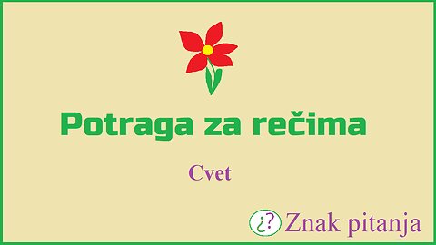 Potraga za rečima - Cvet