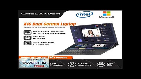 CRELANDER Double Screen Laptop Intel 10th Generation Windows 11 Touch Screen Gamer Review